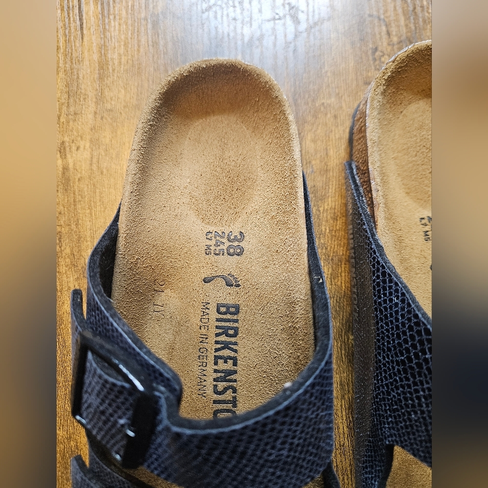 Birkenstock 38 EU 7 US Arizona Magical Metallic Midnight Sandals NEW No Box - Picture 4 of 12